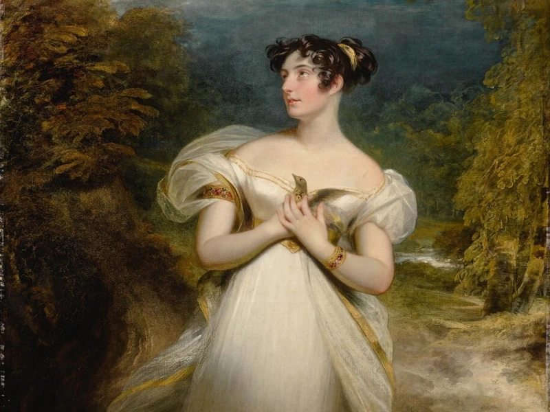 1795-William Bewick - Ritratto della signorina Mary Payne, in seguito mrs. Dolphin, in abito bianco